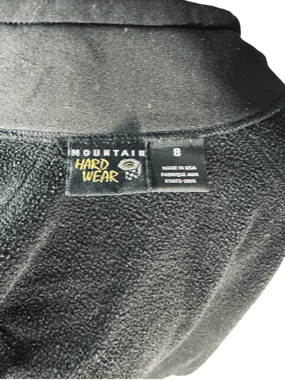 Mountain Hardwear Polartec Fleece Full Zip Jacket Black USA Size 8 - Picture 8 of 8